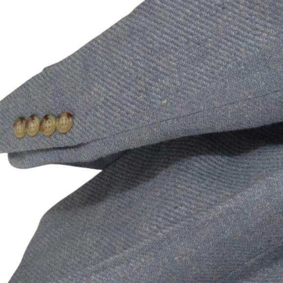 Ralph Lauren Women's Light Blue Silk Linen Blend Blazer Plus Size 20W - Picture 4 of 11